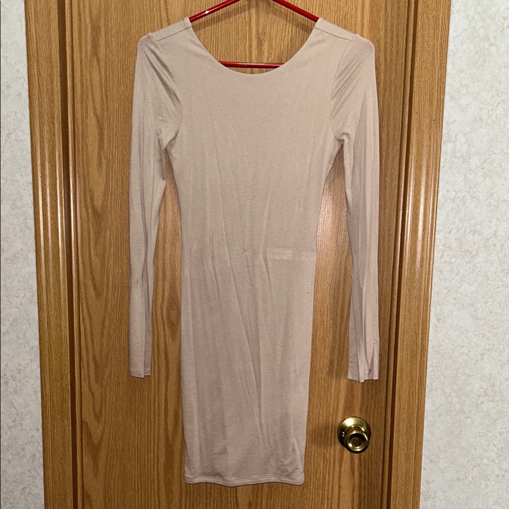 Forever 21 Cream Backless Dress